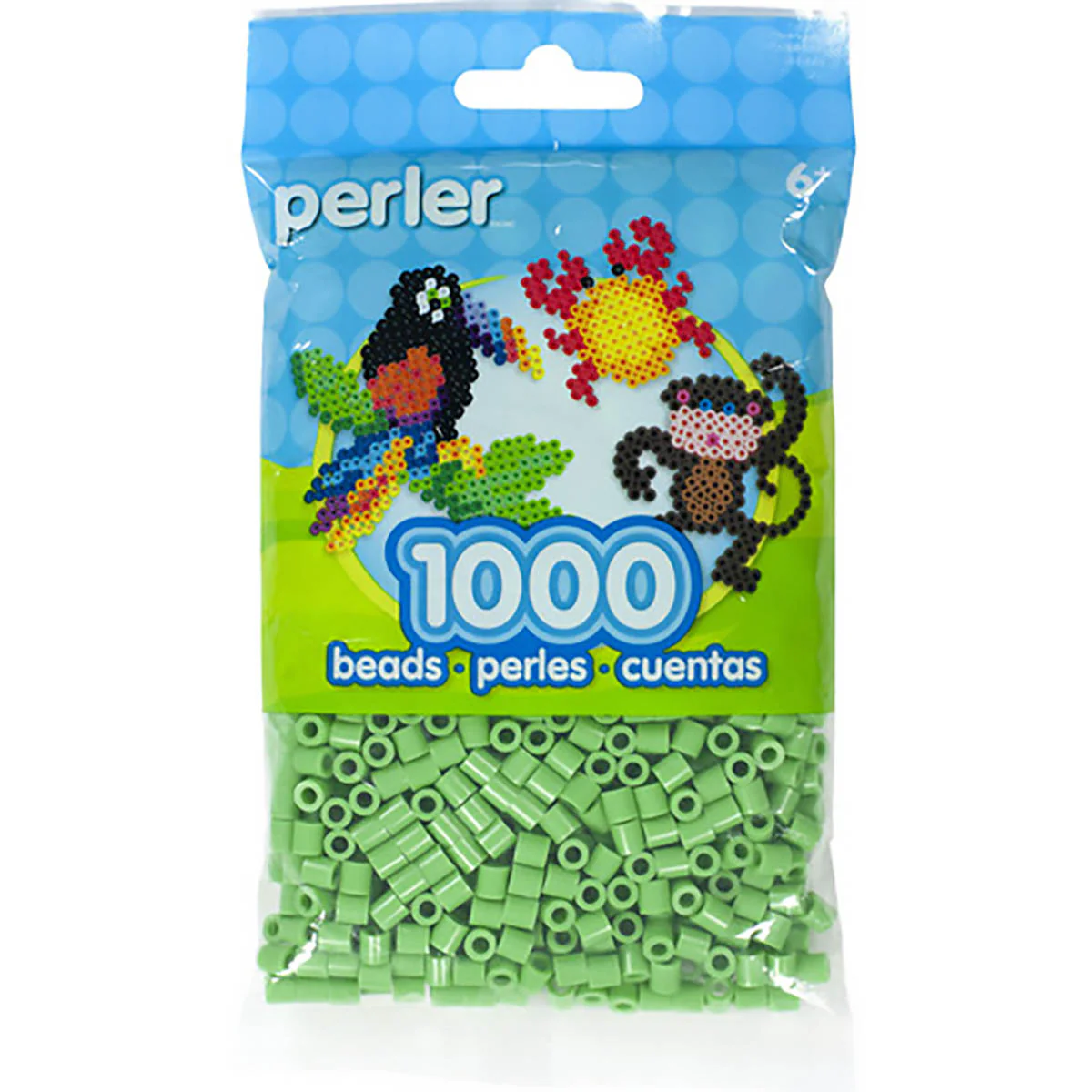 1,000 Perler Beads - Bright Green - Image 2