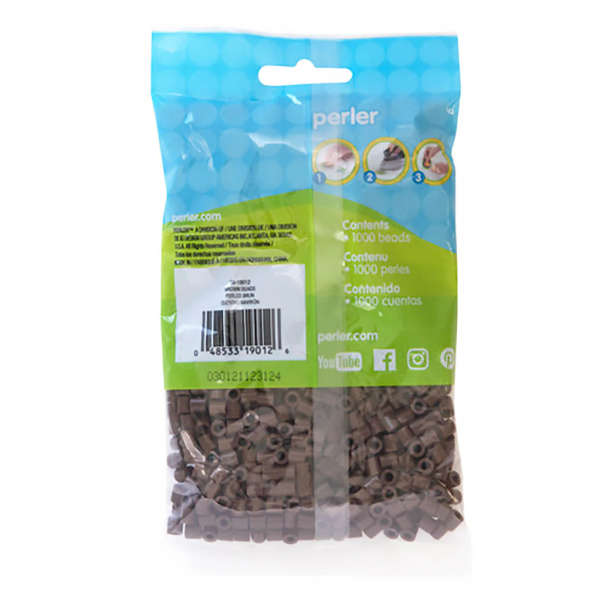 1,000 Perler Beads - Brown - Image 3