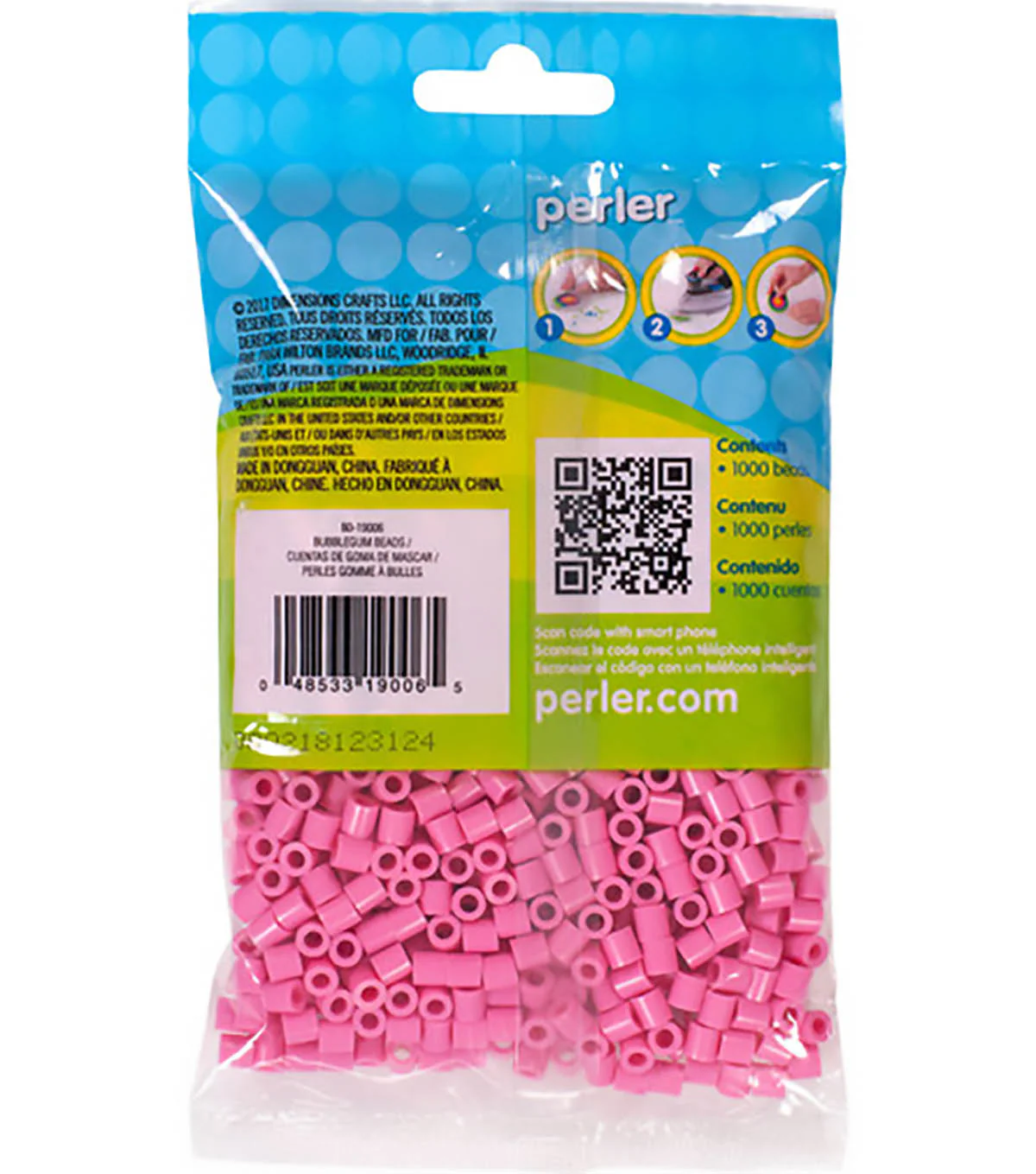 1,000 Perler Beads - Bubblegum - Image 3