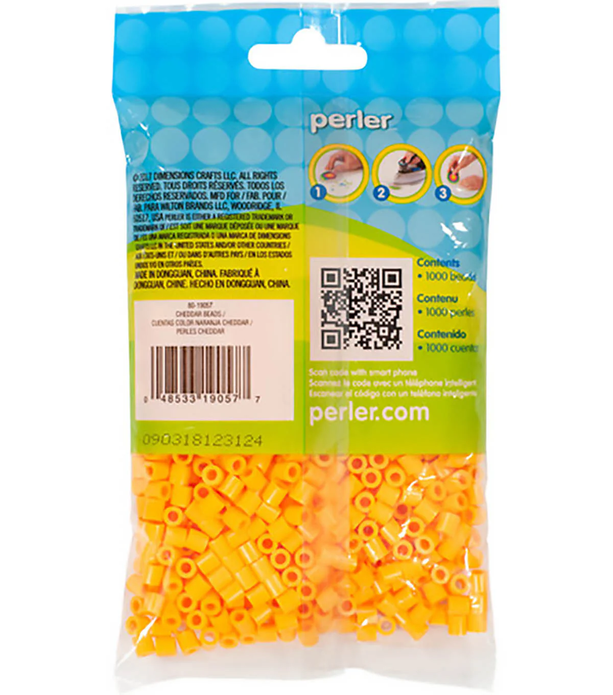 1,000 Perler Beads - Cheddar - Image 3
