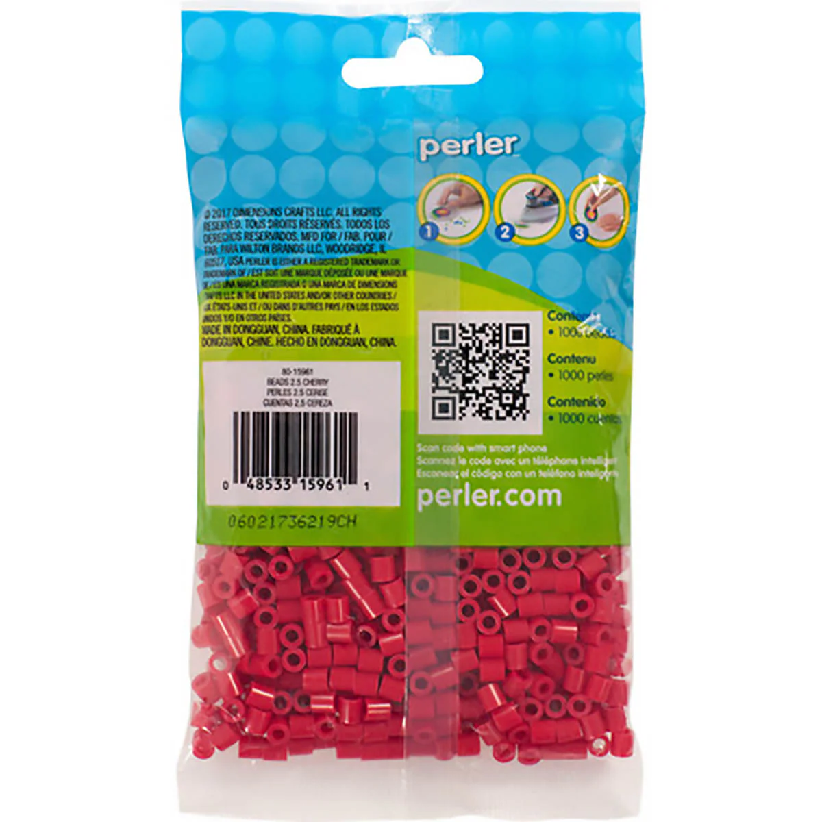 1,000 Perler Beads - Cherry - Image 3