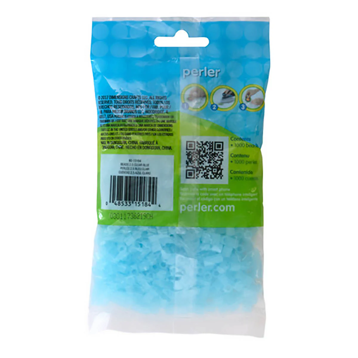 1,000 Perler Beads - Clear Blue - Image 3