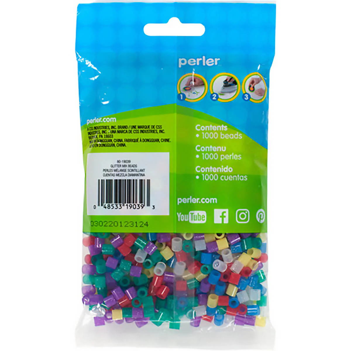 1,000 Perler Beads - Glitter Mix - Image 3