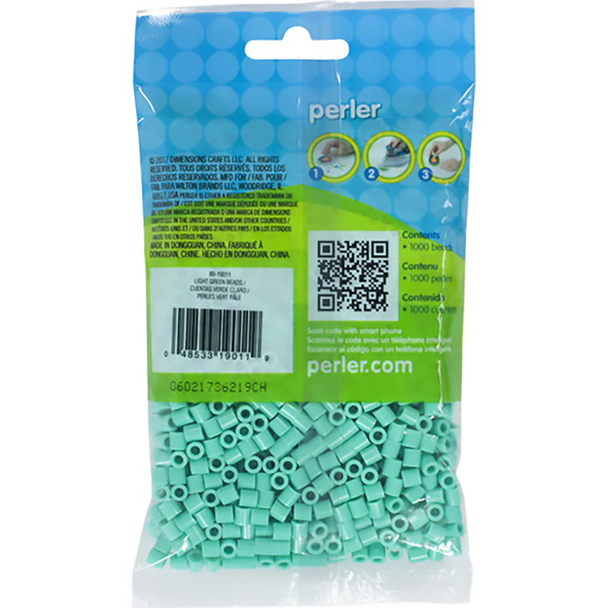 1,000 Perler Beads - Light Green - Image 3