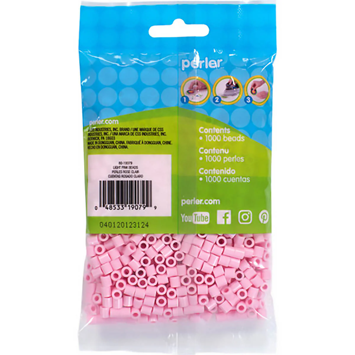 1,000 Perler Beads - Light Pink - Image 3