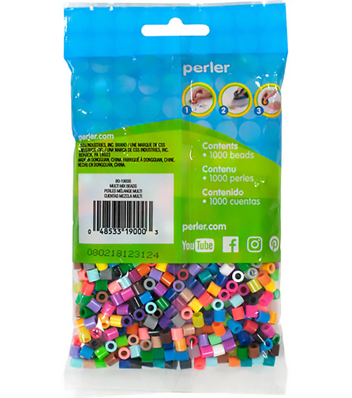1,000 Perler Beads - Multi Mix - Image 3