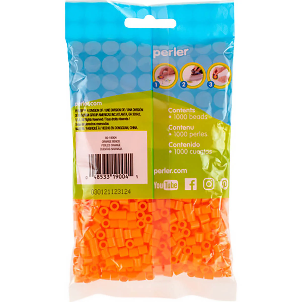 1,000 Perler Beads - Orange - Image 3