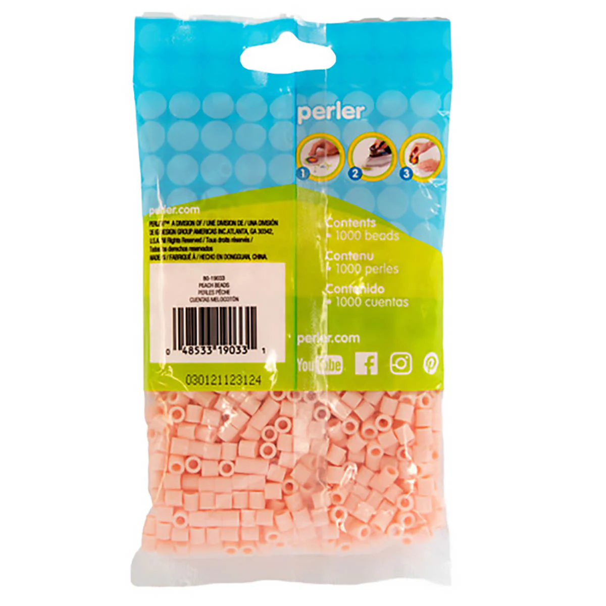 1,000 Perler Beads - Peach - Image 3