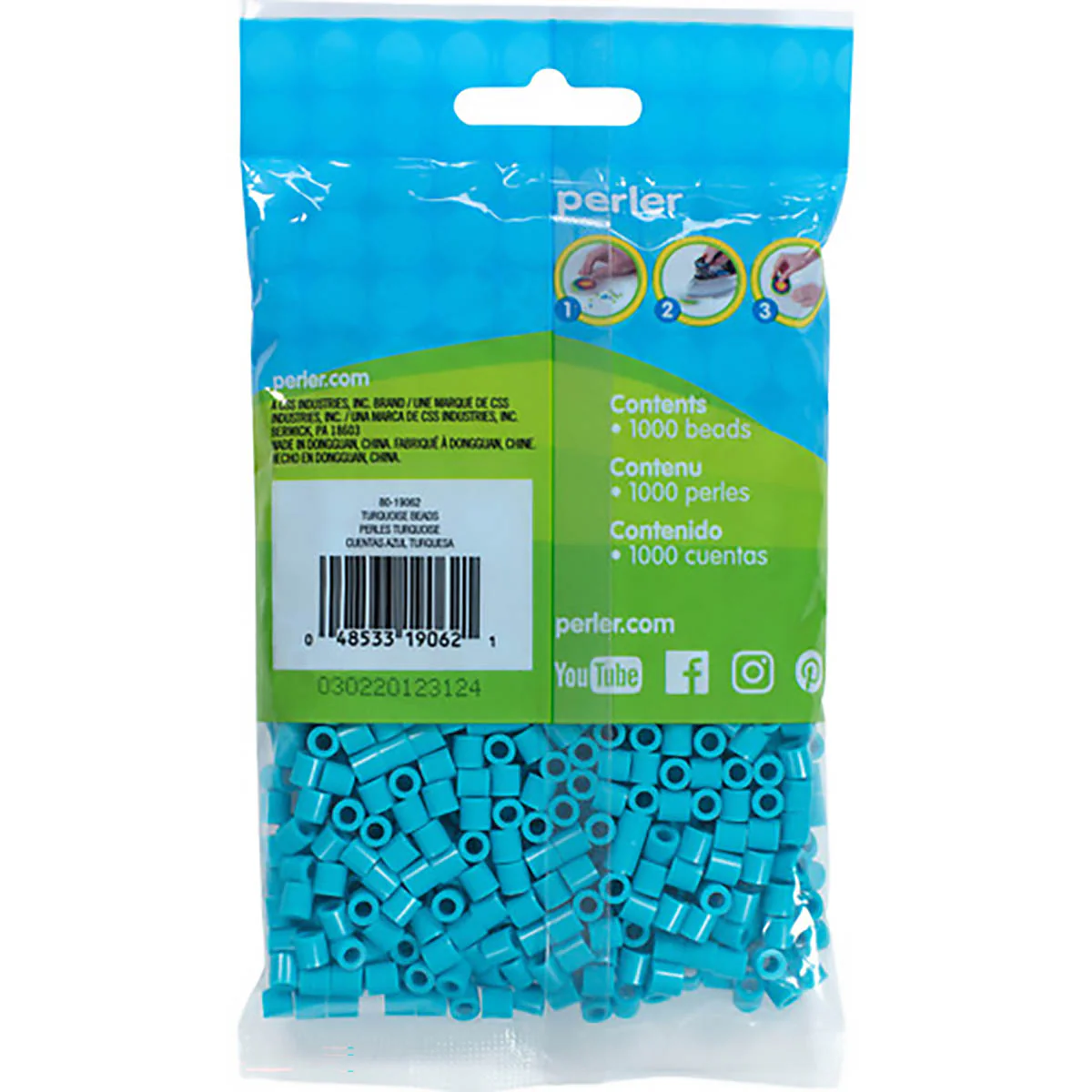 1,000 Perler Beads - Turquoise - Image 3