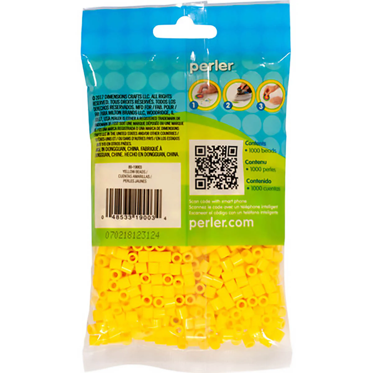 1,000 Perler Beads - Yellow - Image 3
